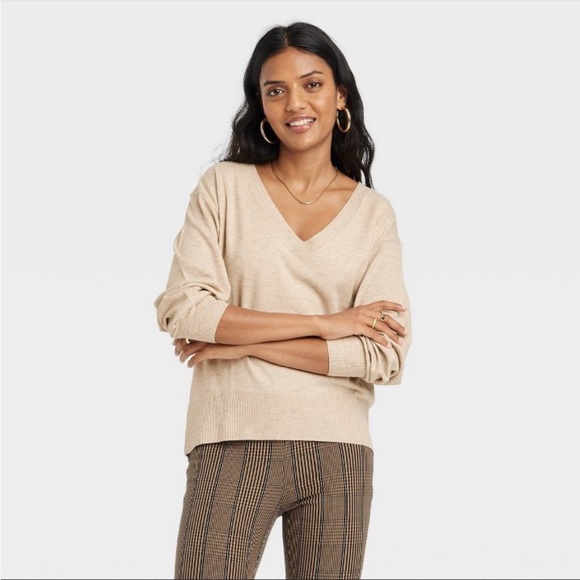 a new day | Sweaters | A New Day Brand Tan Vneck Sweater | Poshmark